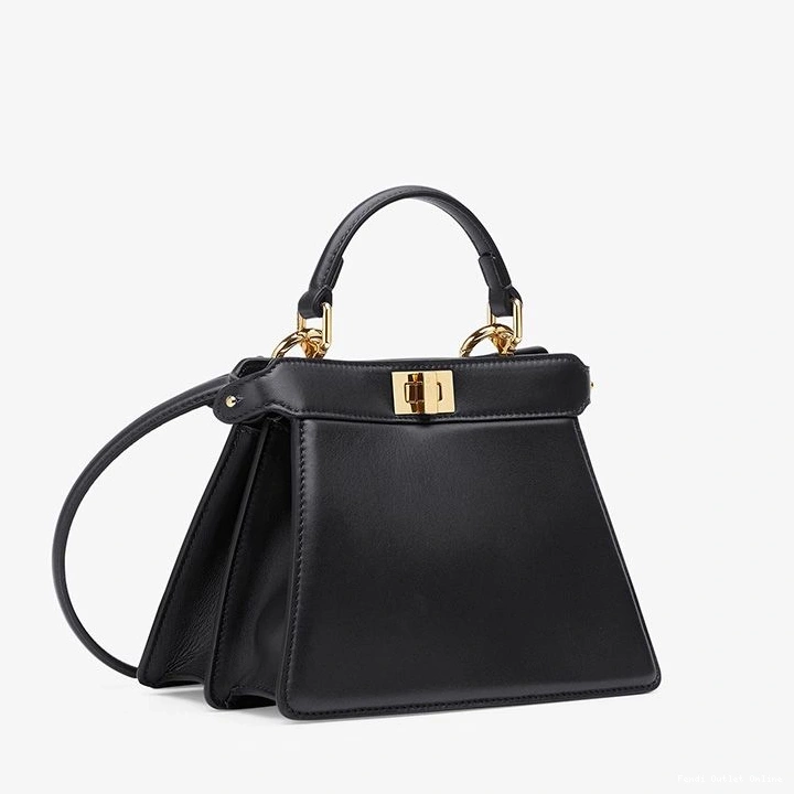 Cheap Petite Leather Fendi Black In ISeeU Peekaboo Bag Nappa 0812
